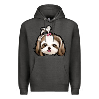 Charcoal Heather shih tzu Premium Hoodie - Jasminsmagicworld