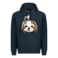 Navy shih tzu Premium Hoodie - Jasminsmagicworld