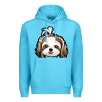 Ocean Blue shih tzu Premium Hoodie - Jasminsmagicworld