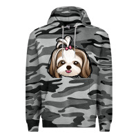 Slate Camo shih tzu Premium Hoodie - Jasminsmagicworld