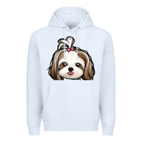 White shih tzu Premium Hoodie - Jasminsmagicworld