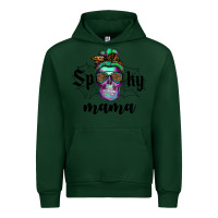 Foreset Green spooky mama skull Urban Hoodie - RanaPortraitStore
