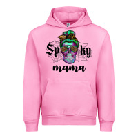 Fuchsia Pink spooky mama skull Urban Hoodie - RanaPortraitStore