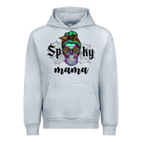 Heather Grey spooky mama skull Urban Hoodie - RanaPortraitStore