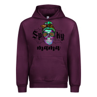 Mauve Wine spooky mama skull Urban Hoodie - RanaPortraitStore