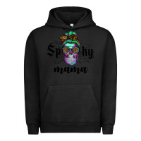 Pigment Black spooky mama skull Urban Hoodie - RanaPortraitStore