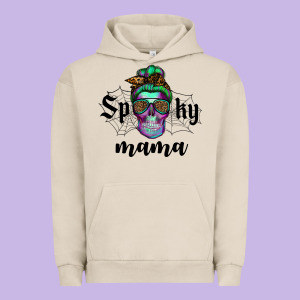 Spooky Mama Skull Urban Hoodie Designed By Ranaportraitstore