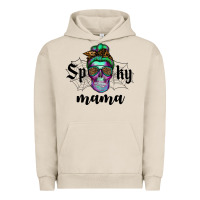 Pigment French Oak spooky mama skull Urban Hoodie - RanaPortraitStore