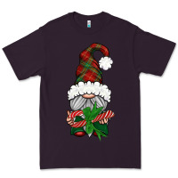 Plum Christmas Gnome With Candy Premium Tee - BundleAndBundleShop
