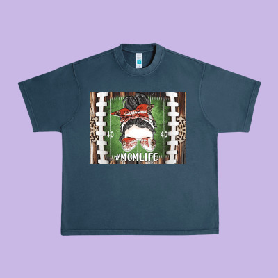 American Football Mom Life Urban Heavy Tee Designed By Cowhidedigitalart