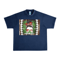 Navy American Football Mom life Urban Heavy Tee - CowhideDigitalArt