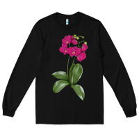Black Moth Orchid Long Sleeve Tee - LillyAllenDesigns