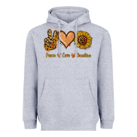 Heather Grey Peace Love Sunshine Heavyweight Hoodie - Jasminsmagicworld