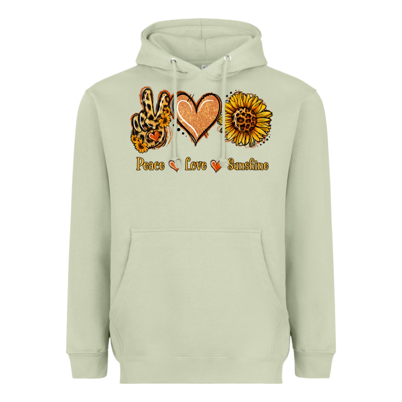Peace Love Sunshine Heavyweight Hoodie by Jasminsmagicworld | Teevron