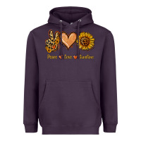 Plum Peace Love Sunshine Heavyweight Hoodie - Jasminsmagicworld