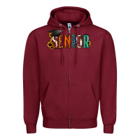 Burgundy senior 2022 Zipper Hoodie - Jasminsmagicworld