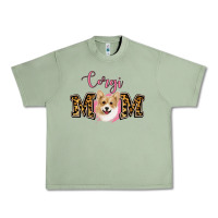 Oil Green Corgi Mom Urban Heavy Tee - Jasminsmagicworld