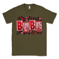 Army Green Valentine's Day babe Classic Tee - FaDigitalArtStudio