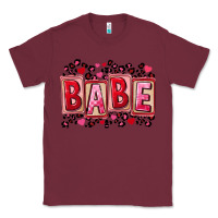 Burgundy Valentine's Day babe Classic Tee - FaDigitalArtStudio