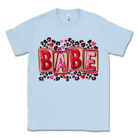 Dusty Blue Valentine's Day babe Classic Tee - FaDigitalArtStudio