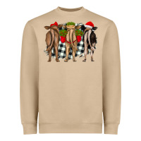 Mushroom christmas heifers back view Heavyweight Sweatshirt - RanaPortraitStore
