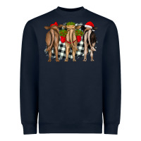 Navy christmas heifers back view Heavyweight Sweatshirt - RanaPortraitStore