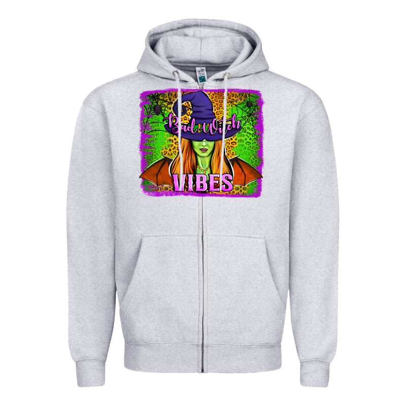 Bad Witch Vibes Zipper Hoodie by Jasminsmagicworld | Teevron