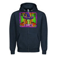 Navy bad witch vibes Zipper Hoodie - Jasminsmagicworld