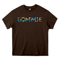 Chocolate Brown gammie sunflower cowhide Heavy Core Tee - Jasminsmagicworld