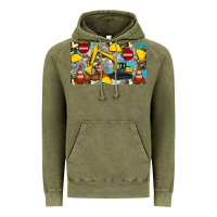 Vintage Olive excavator sippy Vintage Hoodie - Artiststas