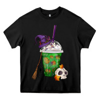 Black Halloween Spooky Pumpkins Frappe Heavy Core Tee - FaDigitalArtStudio