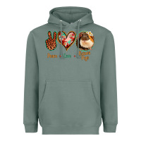 Sage Peace Love Guinea Pigs Heavyweight Hoodie - Jasminsmagicworld