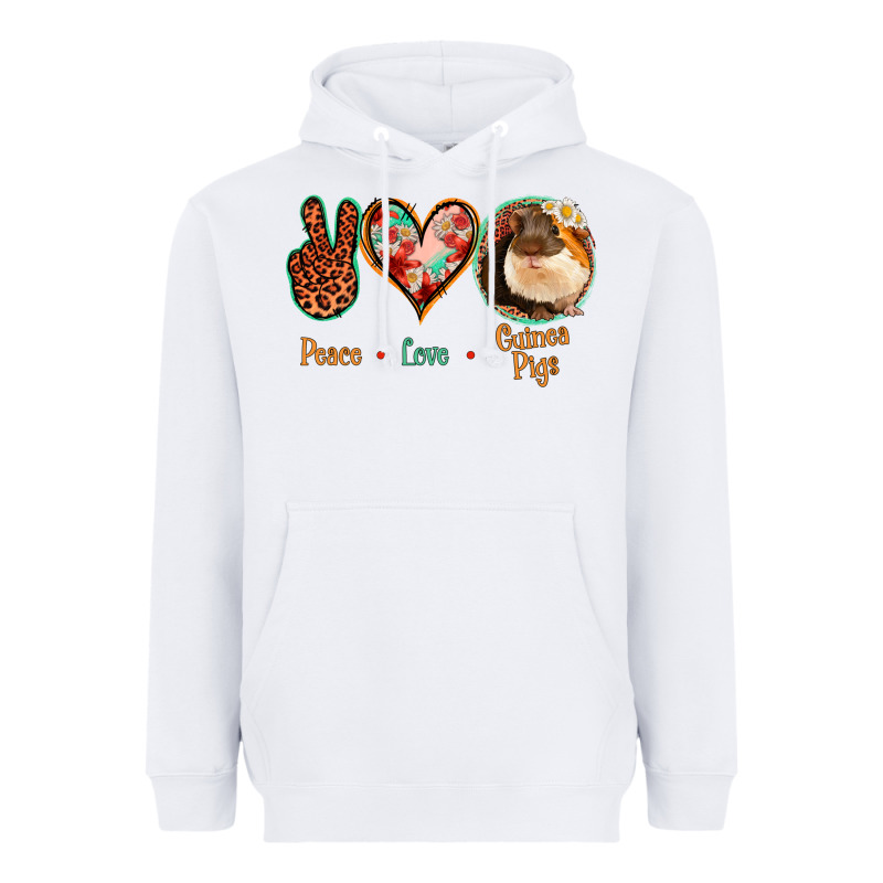 Peace Love Guinea Pigs Heavyweight Hoodie by Jasminsmagicworld | Teevron