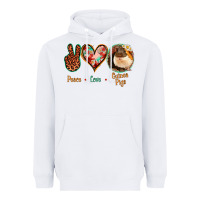 White Peace Love Guinea Pigs Heavyweight Hoodie - Jasminsmagicworld