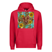 Cardinal western highland cow Premium Hoodie - BarkalooDesign