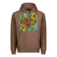 Chestnut western highland cow Premium Hoodie - BarkalooDesign