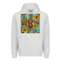 Dove Grey western highland cow Premium Hoodie - BarkalooDesign