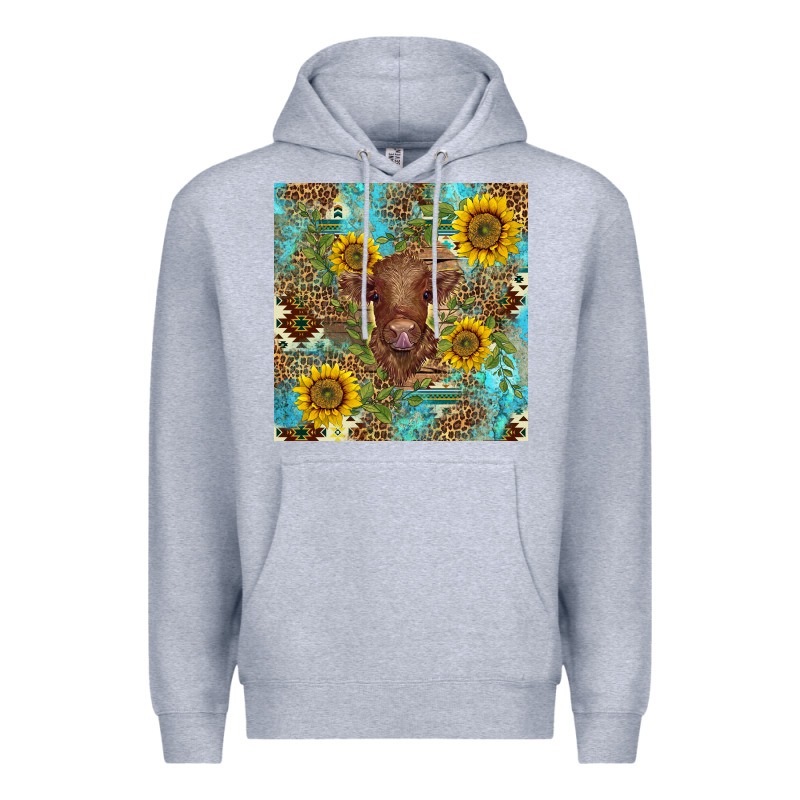 Western Highland Cow Premium Hoodie by BarkalooDesign | Teevron