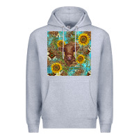 Heather Grey western highland cow Premium Hoodie - BarkalooDesign