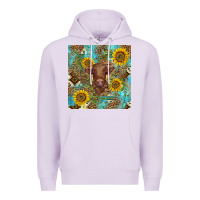 Lilac western highland cow Premium Hoodie - BarkalooDesign