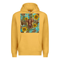 Mustard western highland cow Premium Hoodie - BarkalooDesign
