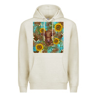 Oatmeal Heather western highland cow Premium Hoodie - BarkalooDesign