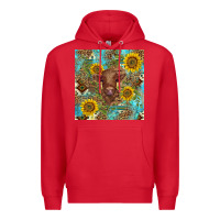 Red western highland cow Premium Hoodie - BarkalooDesign