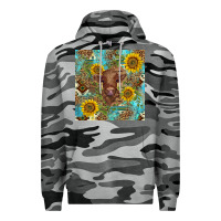 Slate Camo western highland cow Premium Hoodie - BarkalooDesign