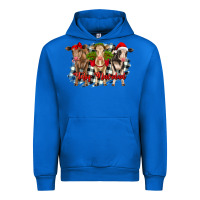 Cobalt feliz navidad heifers front view Urban Hoodie - RanaPortraitStore
