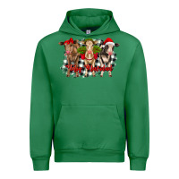 Emerald feliz navidad heifers front view Urban Hoodie - RanaPortraitStore