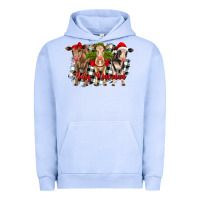 Pigment Grape Ice feliz navidad heifers front view Urban Hoodie - RanaPortraitStore
