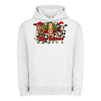 Pigment Lunar Rock feliz navidad heifers front view Urban Hoodie - RanaPortraitStore