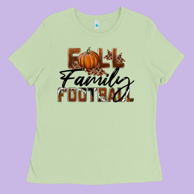 Fall Family Football Ladies Tee Designed By Lillyallendesigns