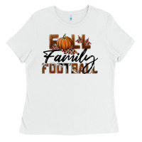 White Fall Family Football Ladies Tee - LillyAllenDesigns